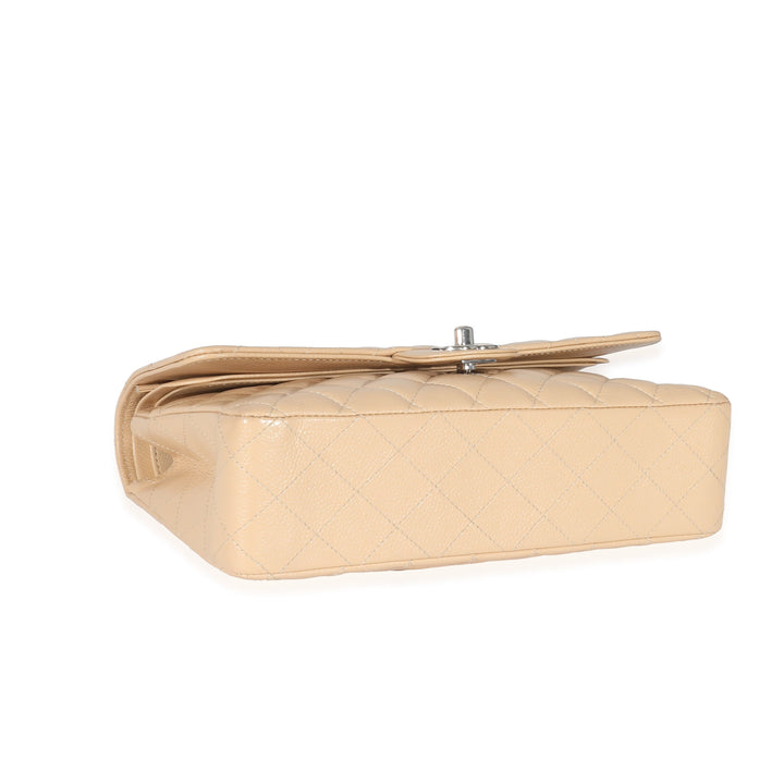 Chanel Beige Quilted Caviar Medium Classic Double New Bag