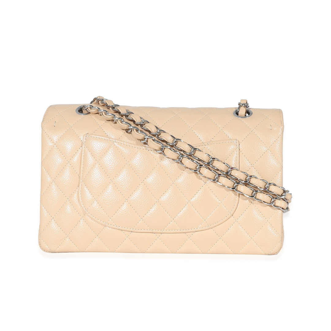 Chanel Beige Quilted Caviar Medium Classic Double New Bag
