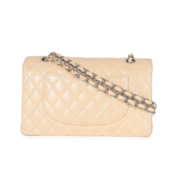 Chanel Beige Quilted Caviar Medium Classic Double New Bag