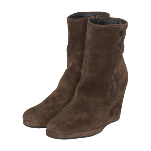 Prada Sport Suede Wedge Ankle Boots