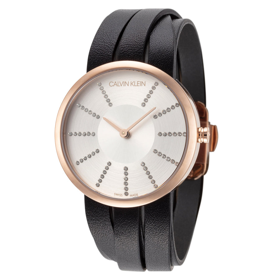 title:Calvin Klein Women's K2R2STCX Extension 32mm Quartz Watch;color:Black