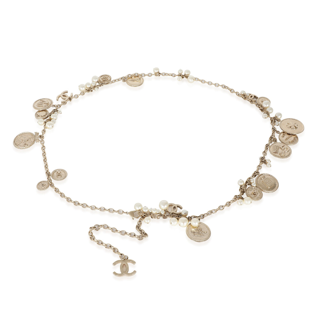 Chanel B 2014 P Long Medallion Necklace in Base Metal