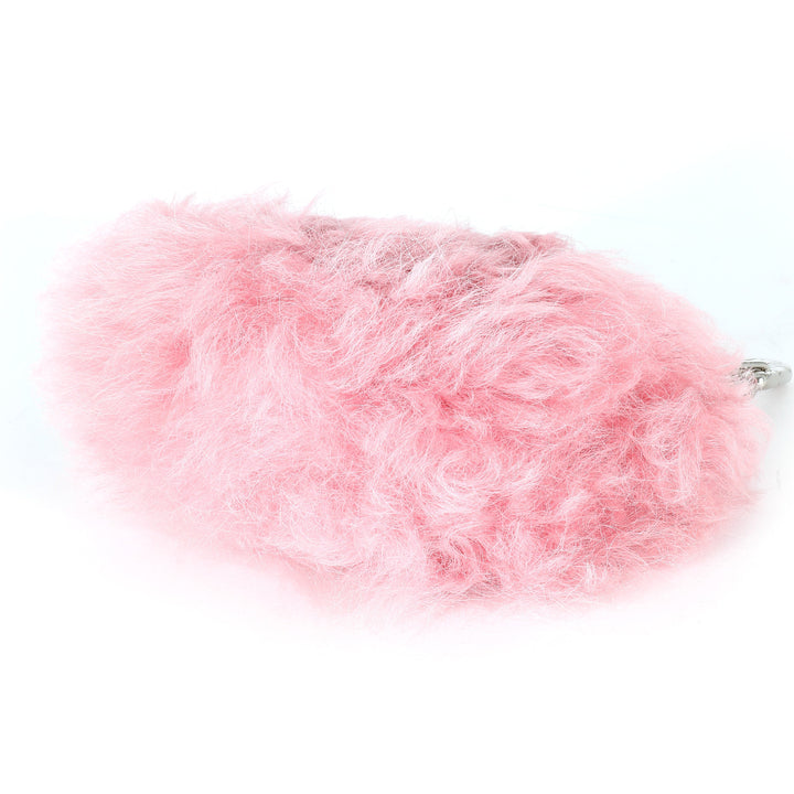 Top Quality Chanel Pink Shearling Lambskin Jewel Hook Card Holder