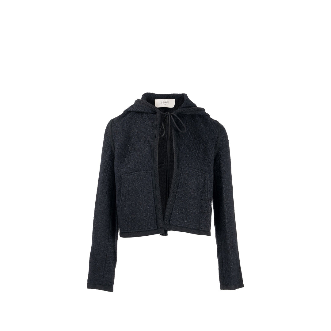 Top Quality Celine Size 34 Veste Chasseur Baja Jacket Tweed Black