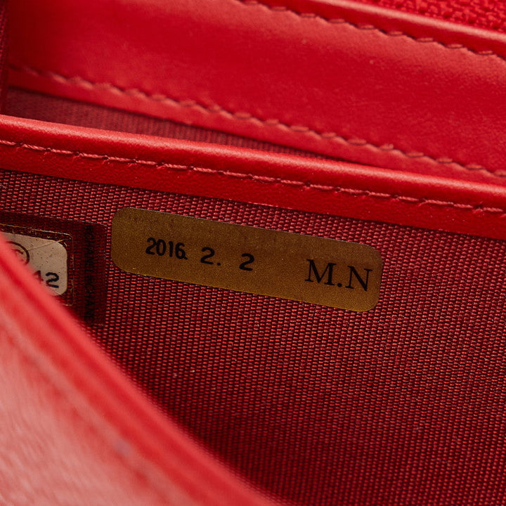 Top Quality Chanel Cocomark Long Wallet Red Caviar   Chanel