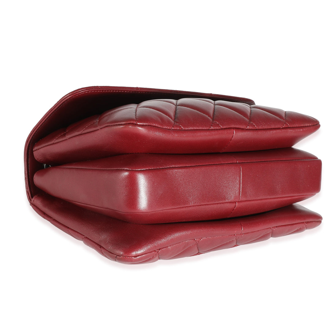 Chanel Burgundy Quilted Lambskin Small Trendy New Bag