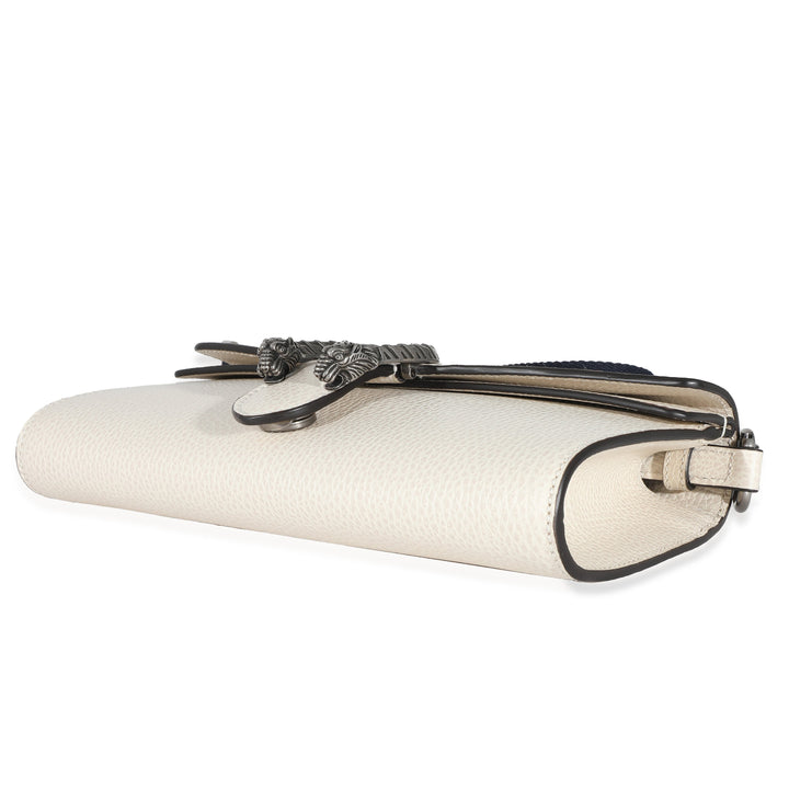 GUCCI Mystic White Dollar Calfskin Web Small Dionysus Crossbody Bag