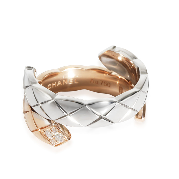 Top Quality Chanel Coco Crush Diamond Ring in 18k 2 Tone Gold 0.1 CTW