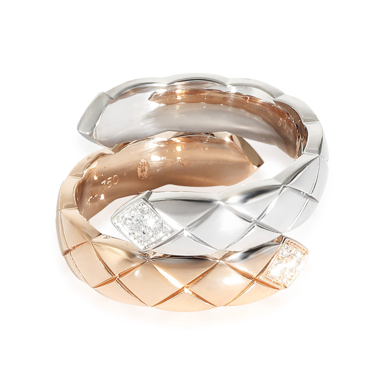 Top Quality Chanel Coco Crush Diamond Ring in 18k 2 Tone Gold 0.1 CTW
