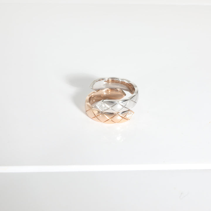 Top Quality Chanel Coco Crush Diamond Ring in 18k 2 Tone Gold 0.1 CTW
