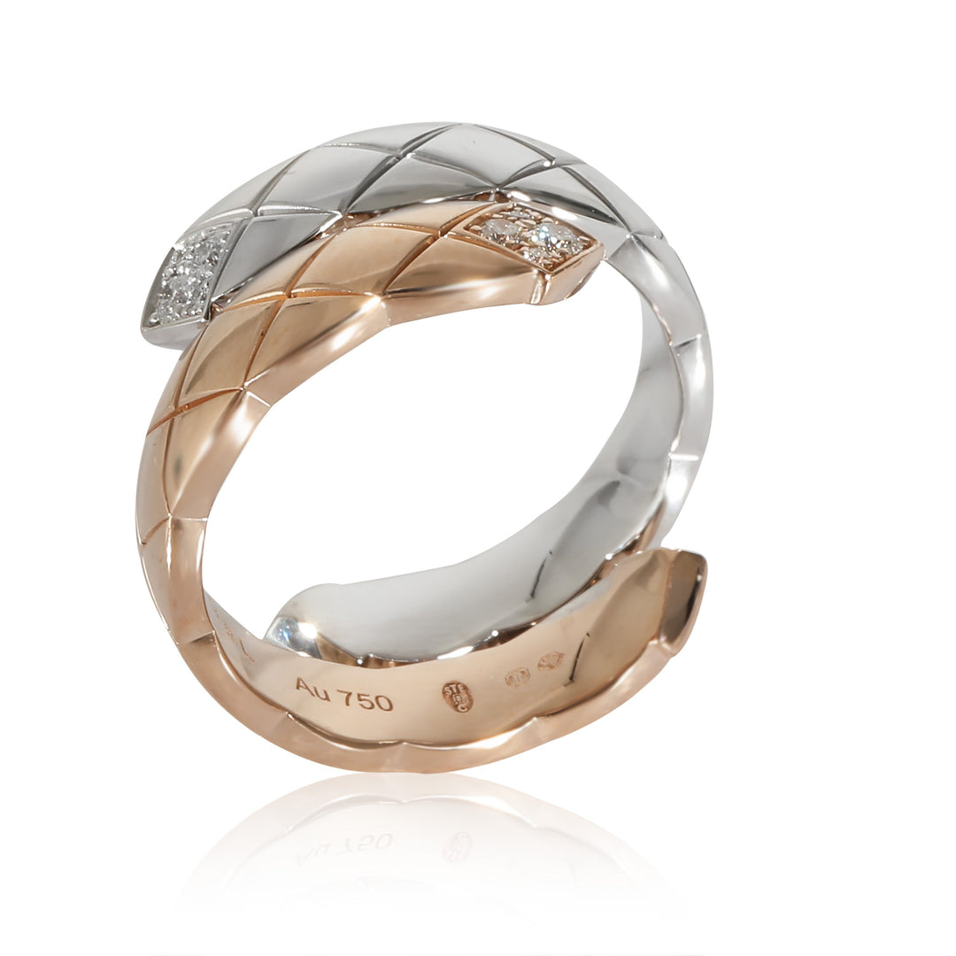 Top Quality Chanel Coco Crush Diamond Ring in 18k 2 Tone Gold 0.1 CTW