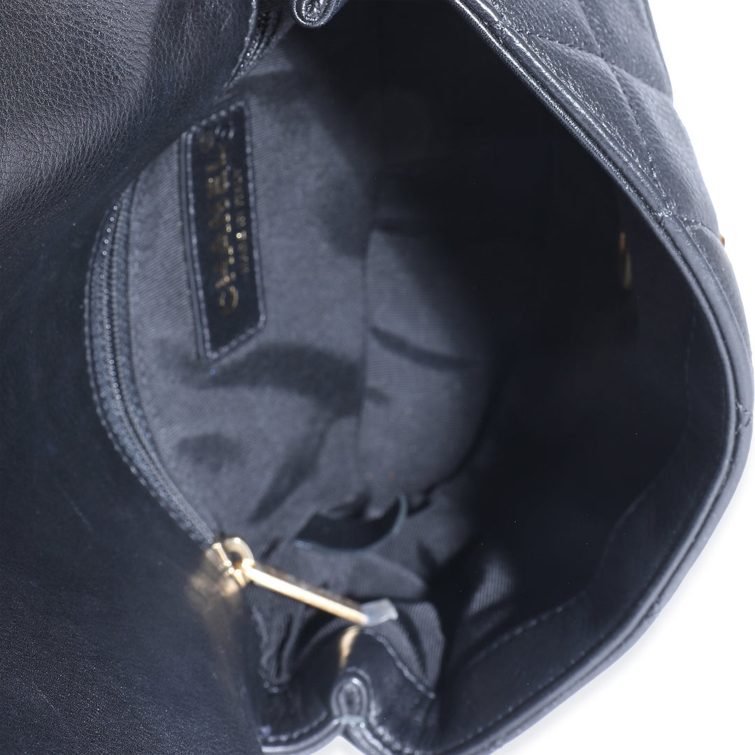 Chanel Black Quilted Calfskin Carry With Chic New Waist Bag