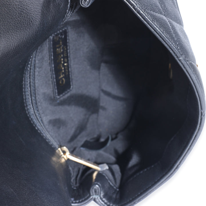 Chanel Black Quilted Calfskin Carry With Chic New Waist Bag