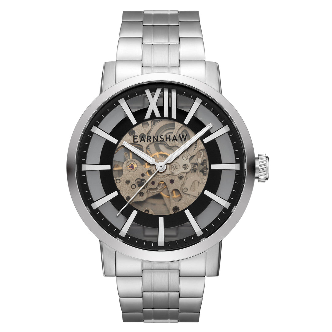 title:Thomas Earnshaw Men's ES-8222-11 Grand Horizon Skeleton 46mm Automatic Watch;color:Silver