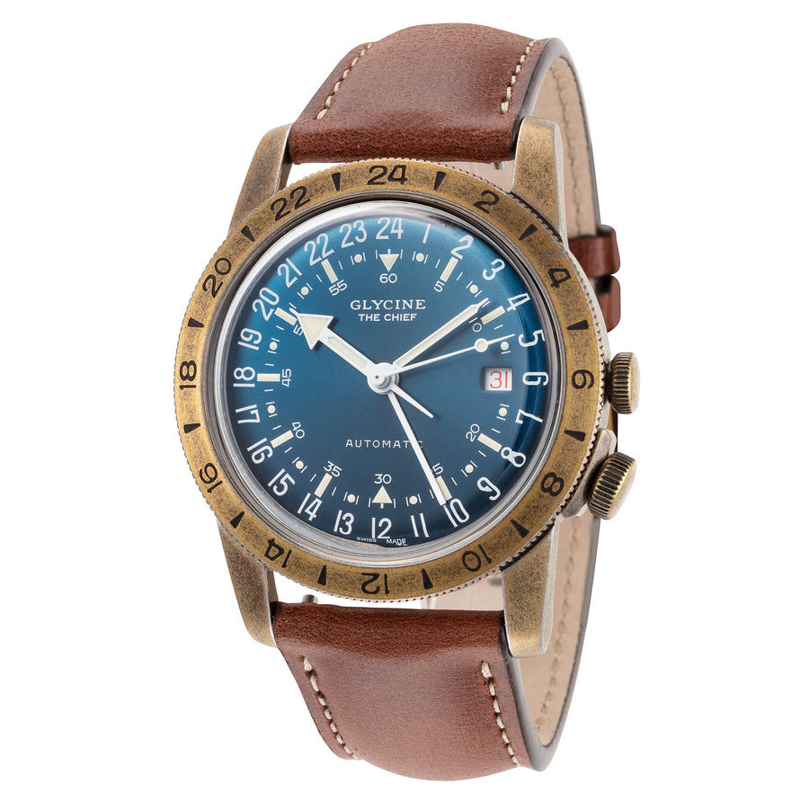 Glycine Men's GL0308 Airman The Chief 40mm Automatic Watch - Ruumur