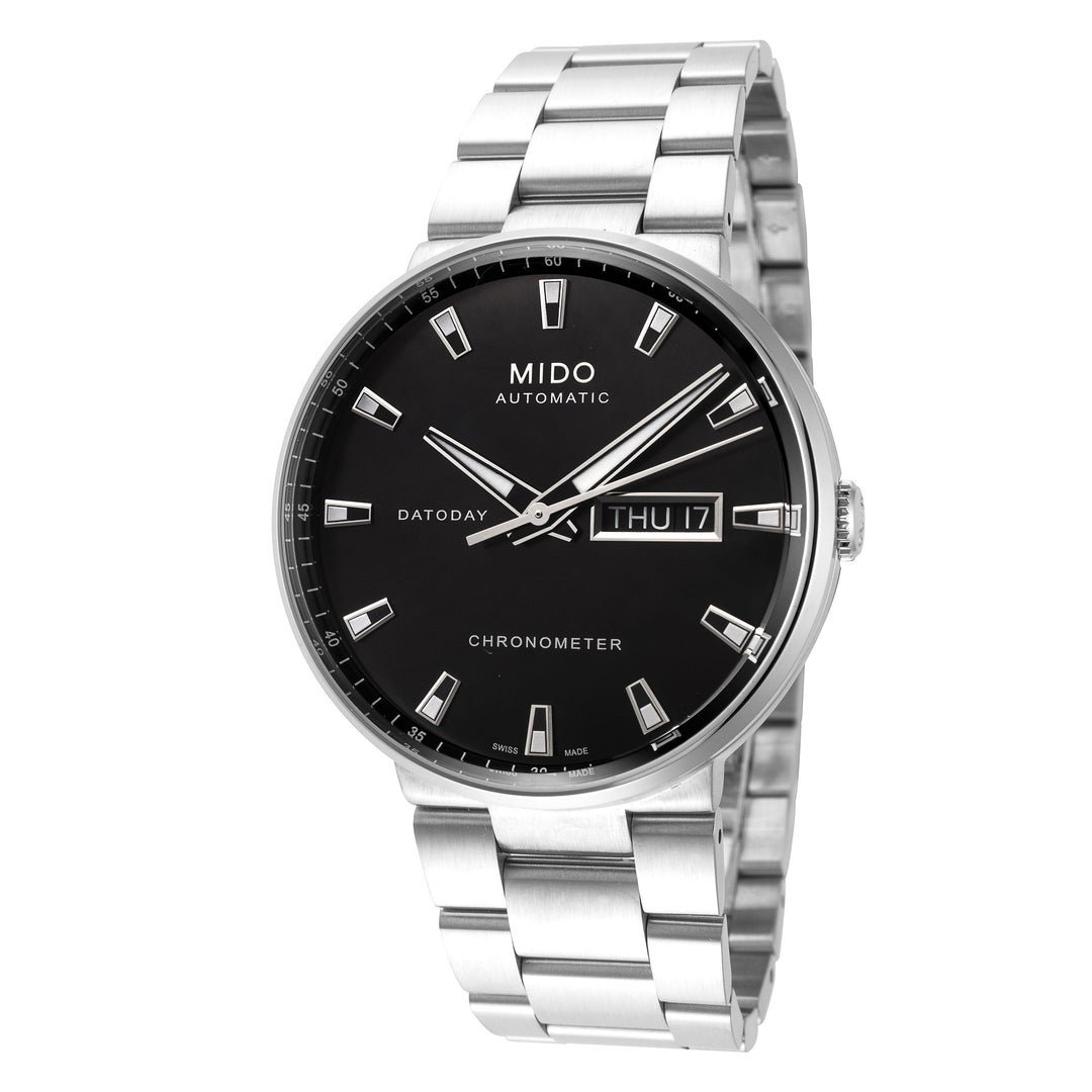 title:Mido Men's M0144311105100 Commander II 40mm Automatic Watch;color:Silver