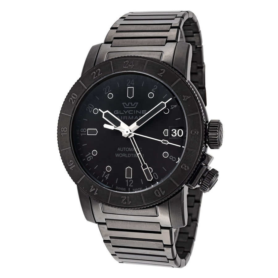 title:Men's Stainless Steel, 100 m (330 feet) Water Resistance Automatic Watch;color:Black