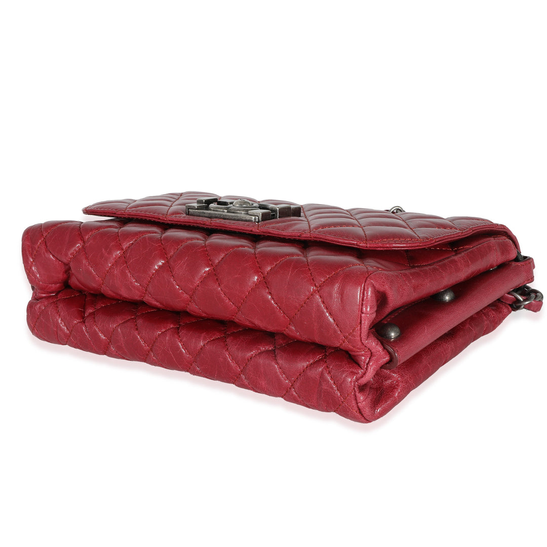 Chanel 12P Red Glazed Calfskin Veau Brilliante New Bag