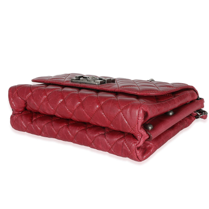 Chanel 12P Red Glazed Calfskin Veau Brilliante New Bag