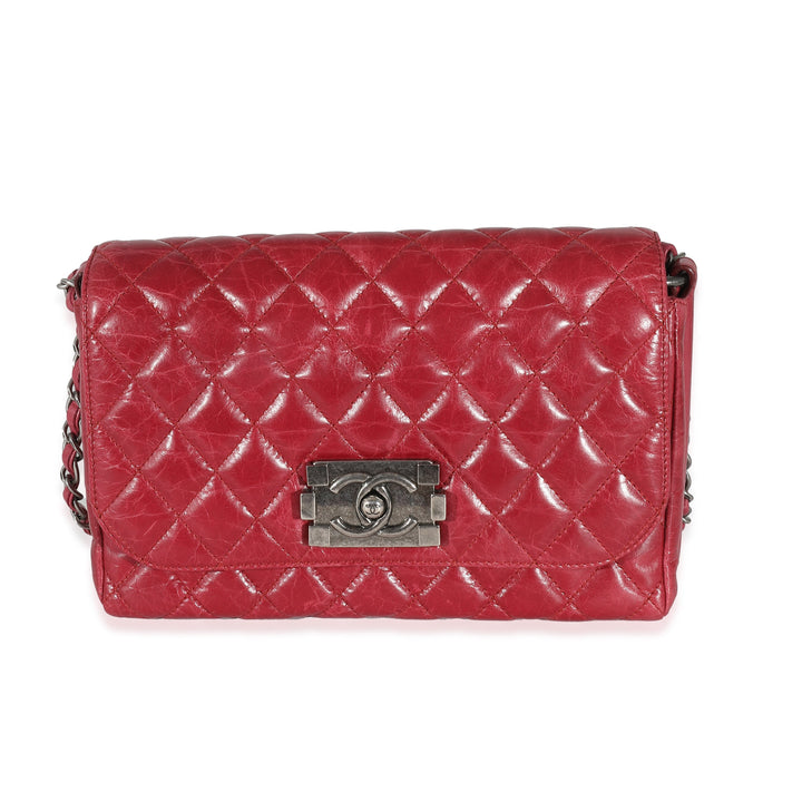 Chanel 12P Red Glazed Calfskin Veau Brilliante New Bag