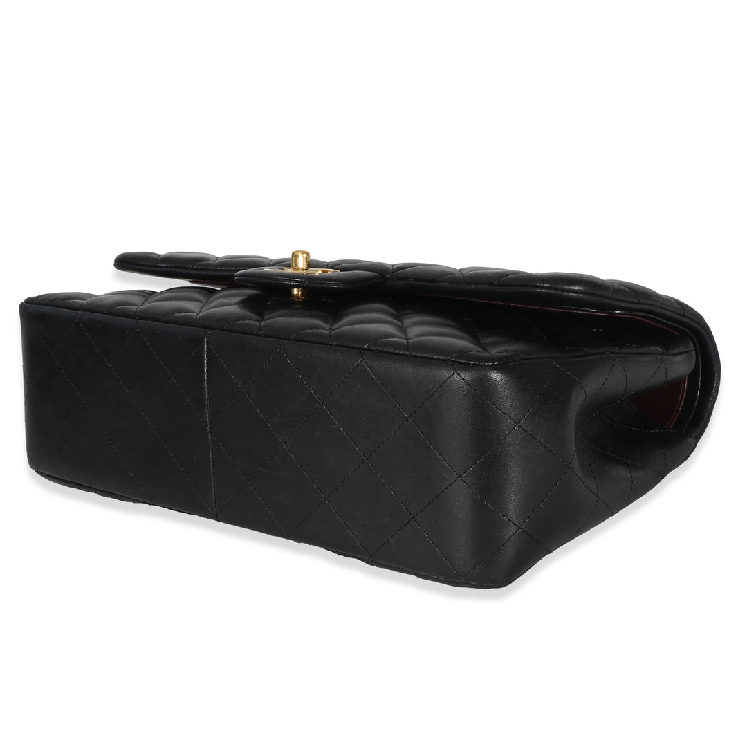 Chanel Black Quilted Lambskin Jumbo Double New Bag
