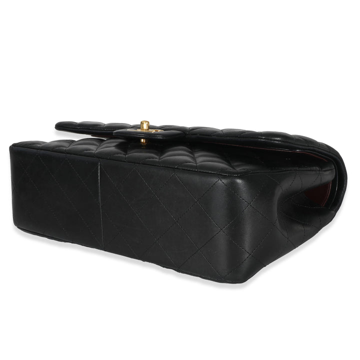 Chanel Black Quilted Lambskin Jumbo Double New Bag