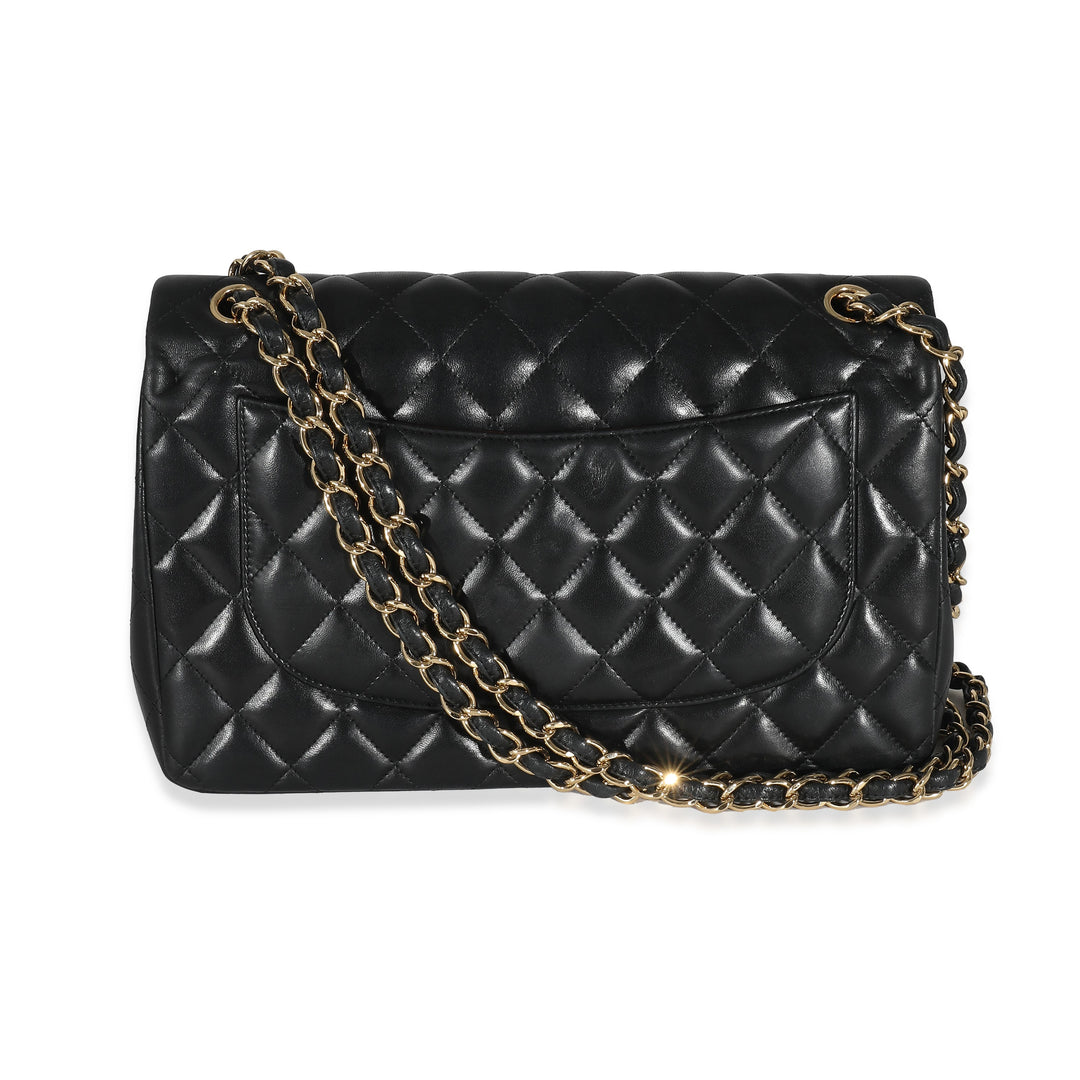 Chanel Black Quilted Lambskin Jumbo Double New Bag