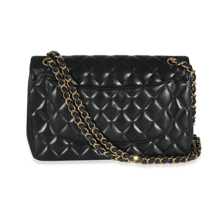 Chanel Black Quilted Lambskin Jumbo Double New Bag