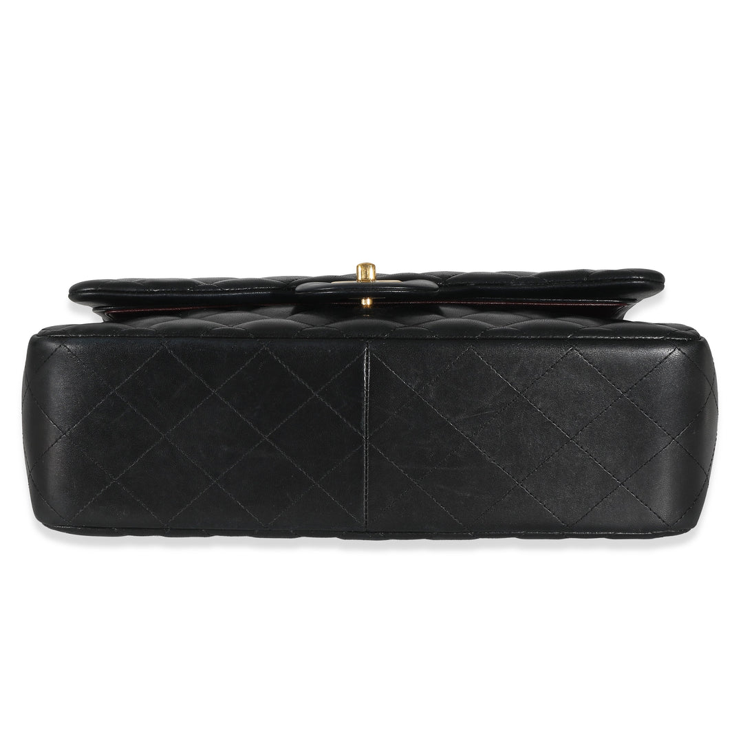 Chanel Black Quilted Lambskin Jumbo Double New Bag