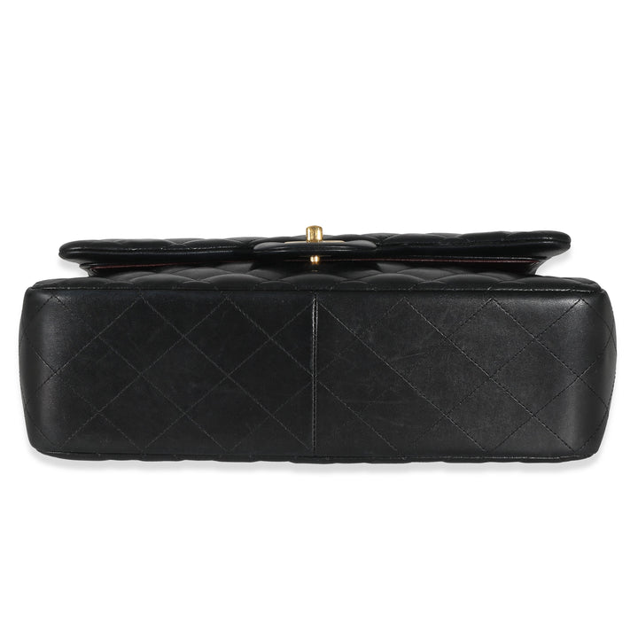 Chanel Black Quilted Lambskin Jumbo Double New Bag