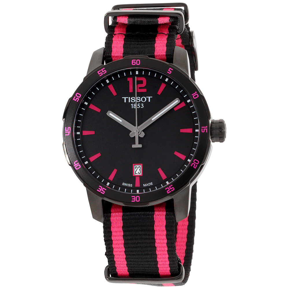 title:Tissot Unisex T0954103705701 Quickster 40mm Black Dial Nylon Watch;color:Two Tone