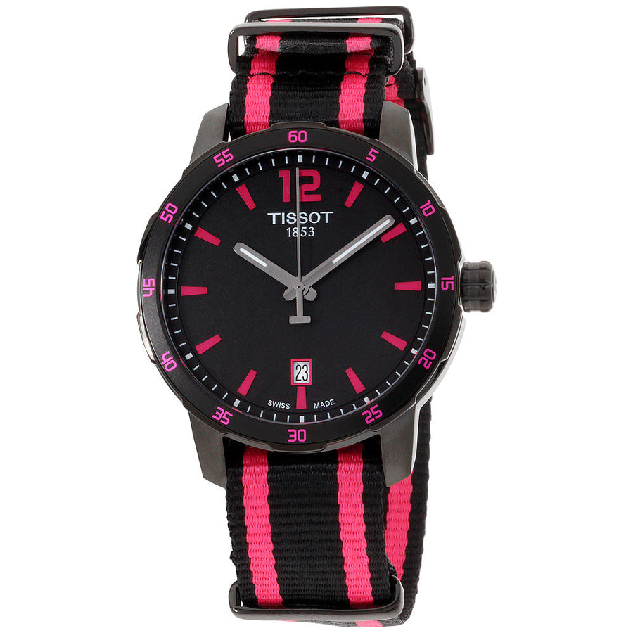 title:Tissot Unisex T0954103705701 Quickster 40mm Black Dial Nylon Watch;color:Two Tone