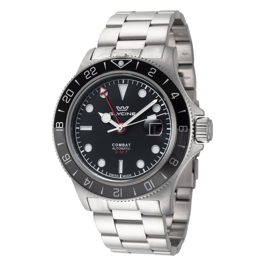 Glycine Men's Combat Sub Sport GMT 42mm Automatic Watch - Ruumur