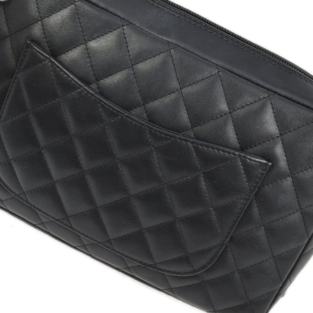 Top Quality Chanel Black Calfskin Cambon Ligne Camera Bag Large