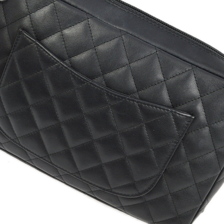 Top Quality Chanel Black Calfskin Cambon Ligne Camera Bag Large