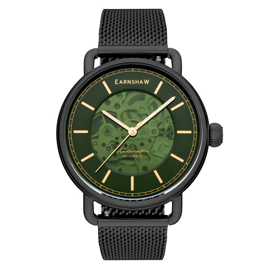 title:Thomas Earnshaw Men's ES-8226-44 Boulton 43mm Automatic Watch;color:Black
