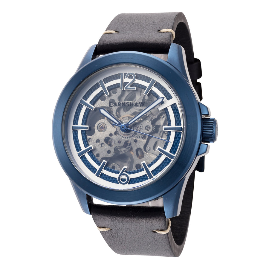 title:Thomas Earnshaw Men's ES-8217-04 Murray Skeleton 43mm Automatic Watch;color:Black