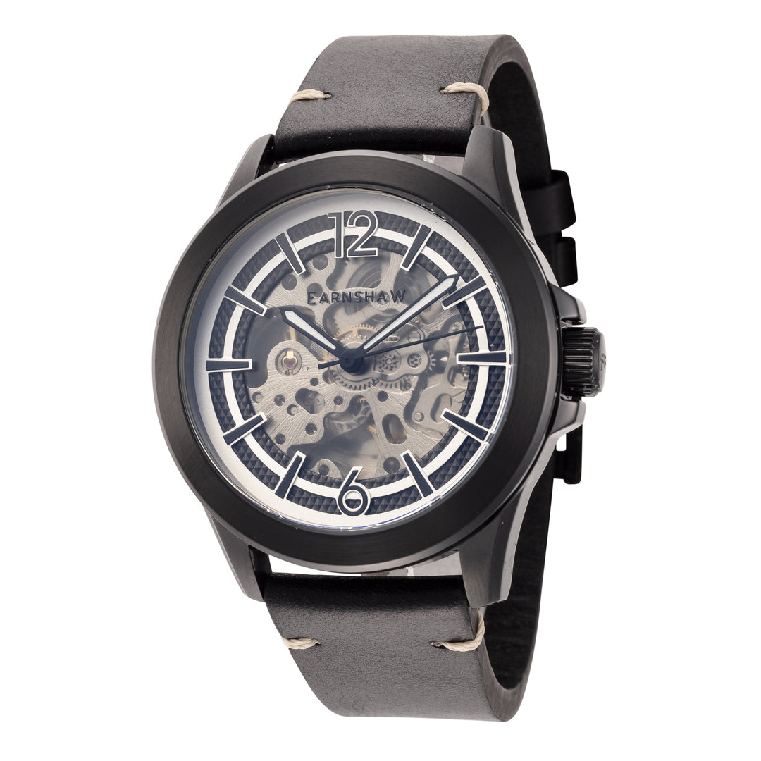 title:Thomas Earnshaw Men's ES-8217-05 Murray Skeleton 43mm Automatic Watch;color:Black