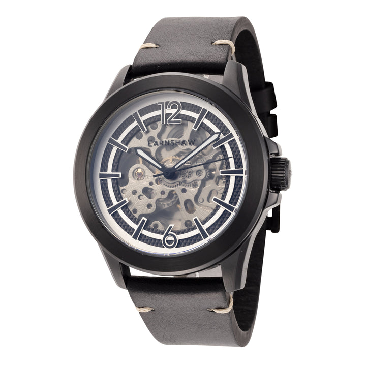 title:Thomas Earnshaw Men's ES-8217-05 Murray Skeleton 43mm Automatic Watch;color:Black