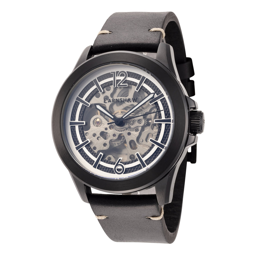 title:Thomas Earnshaw Men's ES-8217-05 Murray Skeleton 43mm Automatic Watch;color:Black