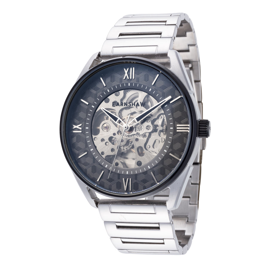 title:Thomas Earnshaw Men's ES-8223-44 Spencer Skeleton 42mm Automatic Watch;color:Silver