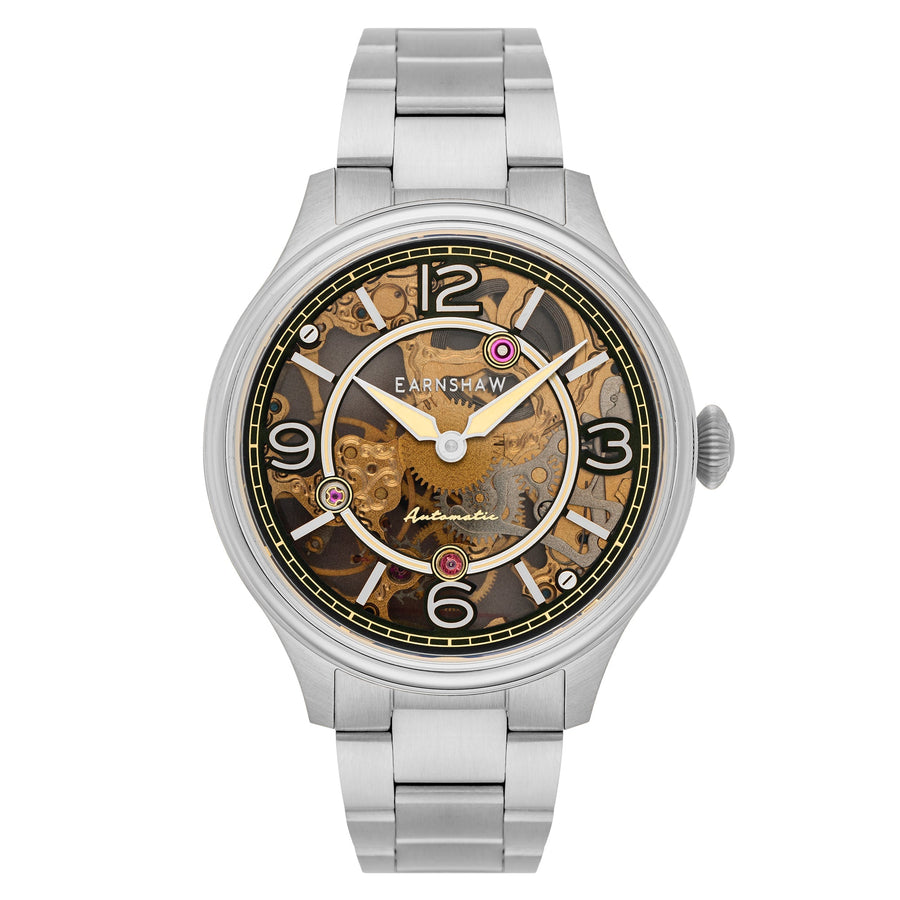title:Thomas Earnshaw Men's ES-8231-11 Baron 43mm Automatic Watch;color:Silver