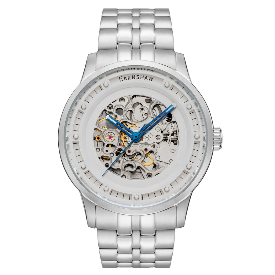 title:Thomas Earnshaw Men's ES-8237-22 Meridian 43mm Automatic Watch;color:Silver