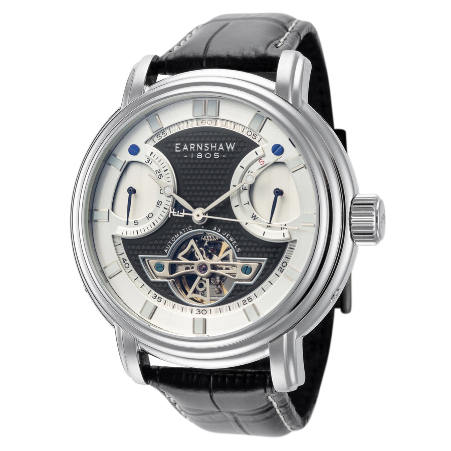 title:Thomas Earnshaw Men's ES-8184-01 Longcase 48mm Automatic Watch;color:Black