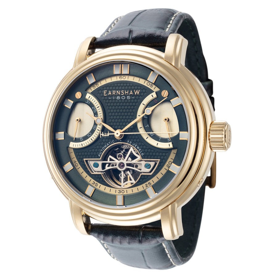 title:Thomas Earnshaw Men's ES-8184-04 Longcase 48mm Automatic Watch;color:Green