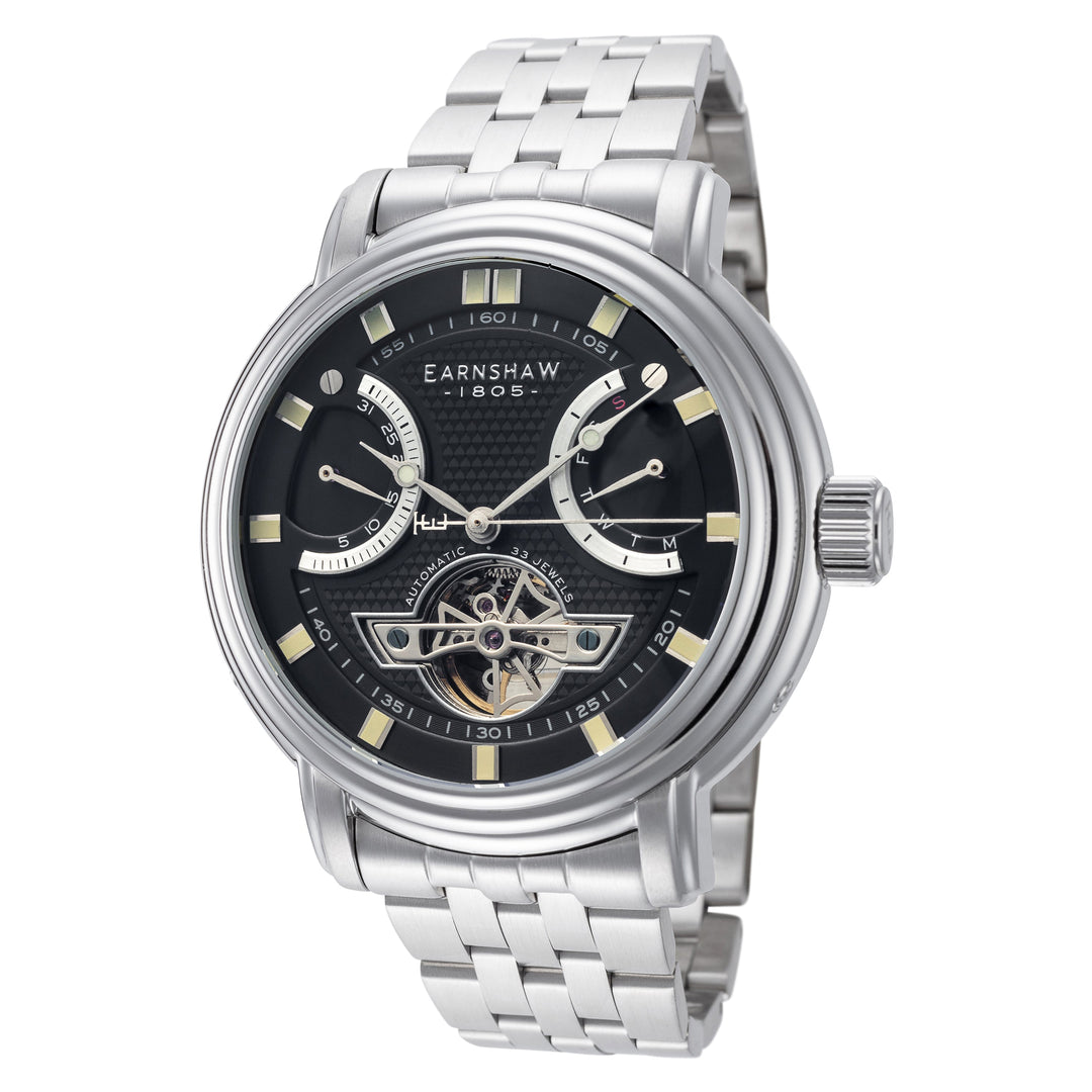 title:Thomas Earnshaw Men's ES-8184-11 Longcase 48mm Automatic Watch;color:Black