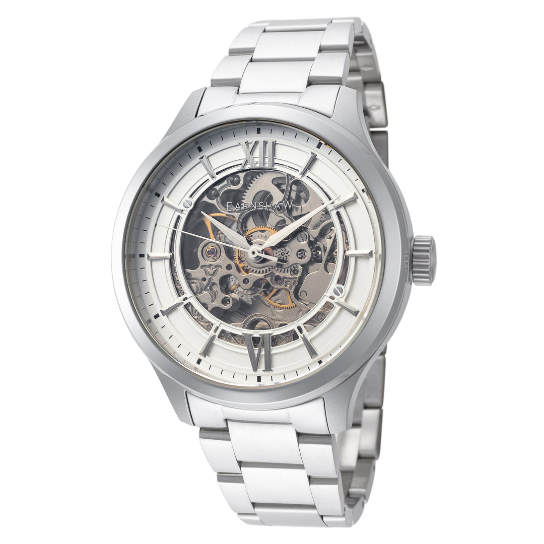title:Thomas Earnshaw Men's ES-8250-11 Ruskin 43mm Automatic Watch;color:Silver