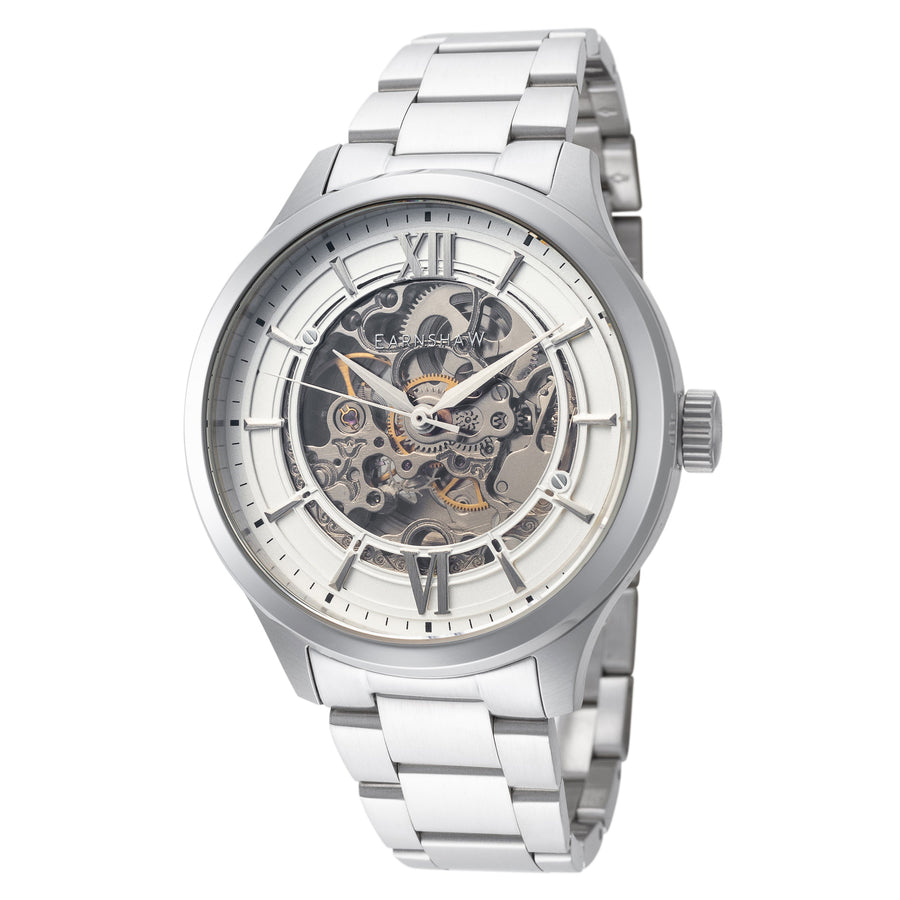 title:Thomas Earnshaw Men's ES-8250-11 Ruskin 43mm Automatic Watch;color:Silver