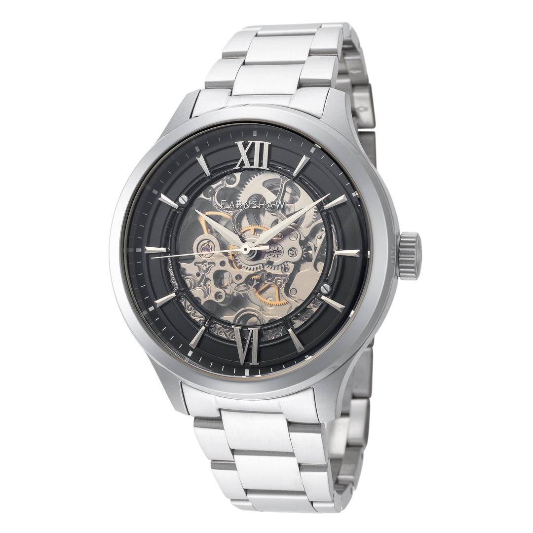 title:Thomas Earnshaw Men's ES-8250-22 Ruskin 43mm Automatic Watch;color:Silver