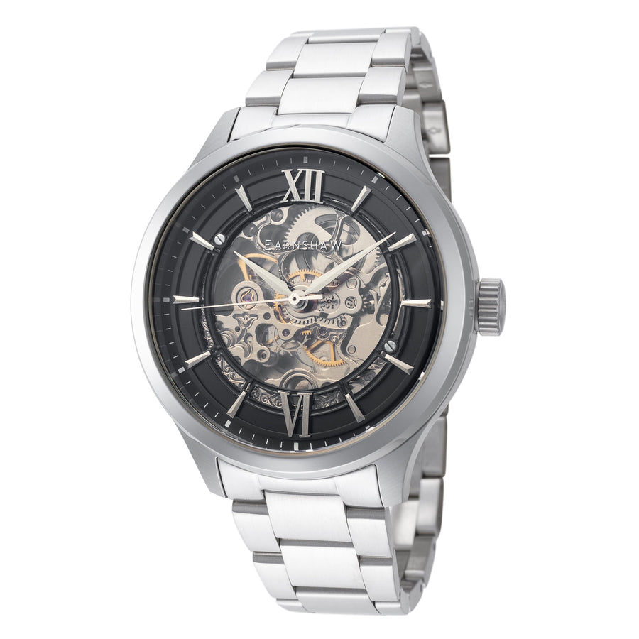 title:Thomas Earnshaw Men's ES-8250-22 Ruskin 43mm Automatic Watch;color:Silver